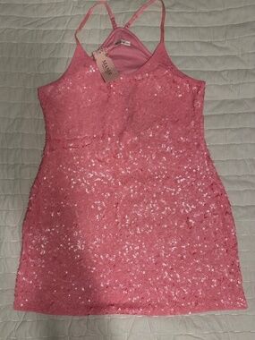 MANER Women's Glitter Sequin Dress Adjustable Spaghetti Strap Sparkle Party Dres